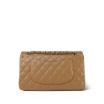 22B Dark Beige Lambskin Quilted Classic Flap Medium Light Gold Hardware - Image 3