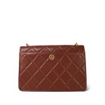 24A Brown Caviar Quilted Large Single Flap Aged Gold Hardware - Image 3