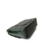 Vintage Dark Green Lambskin Quilted Classic Flap Medium Gold Hardware - Image 7