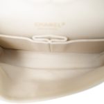 Ivory/Black Striped Coco Sailor Pearl Classic Flap Medium LGHW - Image 17