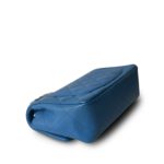 Blue Caviar Quilted Mini Rectangular Flap Silver Hardware - Image 11