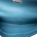 Kelly Cut Clutch Swift Blue Jean Palladium Plated [M] Stamp - Image 2