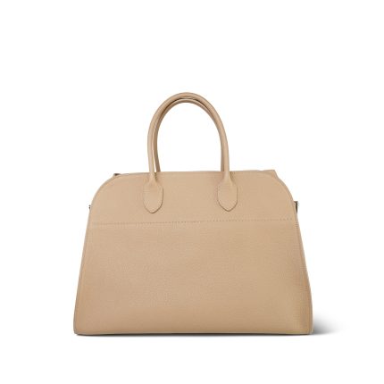 The Row Margaux 15 Dark Taupe Calfskin Bag