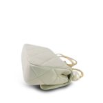 White Pearly/Iridescent Mini Pearl Flap Aged Gold Hardware - Image 13