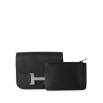 Black Epsom Constance Slim Wallet Palladium Hardware W Stamp - Image 12