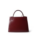 Kelly Sellier 28 Rouge H Box Calfskin Gold Plated W Circle Stamp - Image 12
