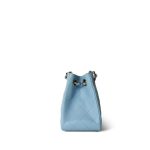 22S Light Blue Caviar Quilted Mini Bucket Bag Light Gold Hardware - Image 2