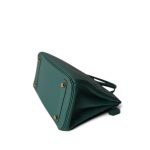 Birkin 25 Malachite Togo Gold Plated A Stamp - Image 13