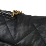 Black Goatskin Quilted 19 Flap Maxi Mixed Hardware - Image 5
