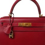 Kelly Sellier 28 Rouge Garange Courchevel Gold Plated G Square Stamp - Image 15