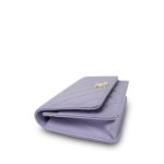 24A Purple Caviar Quilted Wallet on Chain WOC LGHW - Image 5