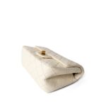 Ivory Aged Calfskin Quilted Mini Reissue Flap Aged Gold Hardware - Image 8
