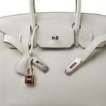 Birkin 30 Craie Togo Rose Gold Plated Y Stamp - Image 7