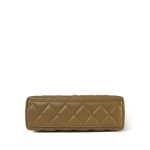 25A Beige Lambskin Quilted Nano Kelly Shopper Aged Gold Hardware - Image 7