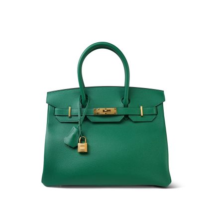 Birkin 30 Malachite Epsom Gold Plated C Stamp