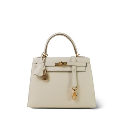 Kelly 25 Craie Epsom Gold Plated D Stamp