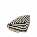 Ivory/Black Striped Coco Sailor Pearl Classic Flap GHW - Image 8