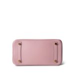 Birkin 25 Rose Sakura Swift Gold Plated X Stamp - Image 12