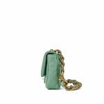 23P Light Green Lambskin Quilted Funkytown Flap Bag Antique Gold Hardware - Image 3