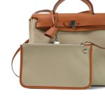 Herbag Zip 31 Natural Vache Hunter And Beton Toile Palladium Plated U Stamp - Image 2