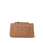 18S Dark Beige Caviar Quilted Mini Rectangular Flap LGHW - Image 5