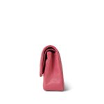 18S Pink Caviar Medium Quilted Classic Double Flap Light Gold Hardware - Image 2