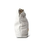 White Calfskin Quilted Mini 22 Bag Antique Gold Hardware - Image 3
