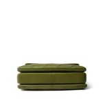 Dark Green Lambskin Quilted Trendy CC Small Light Gold Hardware - Image 4