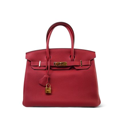 Birkin 30 Rouge Vif Veau Togo Gold Plated Y Stamp
