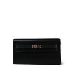Kelly Wallet To Go Black Chamkila Electrum Plated W Stamp