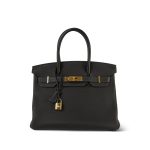 Birkin 30 Ebène Veau Togo Gold Plated X Stamp
