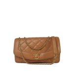 Caramel Lambskin Quilted Medium Diana Double Flap Aged Gold Hardware - Image 2