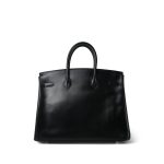 Birkin 35 Black Box Calfskin Gold Plated G Square Stamp - Image 6