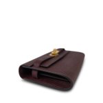 Kelly Wallet To Go Bordeaux Epsom Gold Plated U Stamp - Image 15