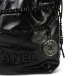 24P So Black Calfskin Quilted Mini 22 Bag - Image 16