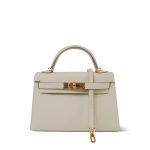 Mini Kelly Sellier Craie Epsom Gold Plated Y Stamp