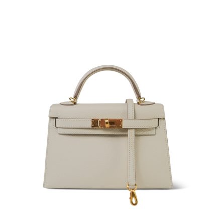 Mini Kelly Sellier Craie Epsom Gold Plated Y Stamp