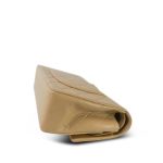Beige Lambskin Quilted Medium Classic Flap GHW - Image 8