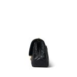 24B Black Lambskin Quilted CC Flap Bag Mini Aged Gold Hardware - Image 12