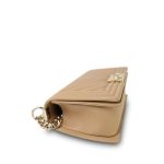 22S Beige Chevron Caviar Quilted Boy Bag Medium Light Gold Hardware - Image 9