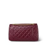 Burgundy Crumpled Calfskin Quilted Reissue 2.55 Aged Gold Hardware 225 - Image 3