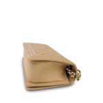 22S Beige Chevron Caviar Quilted Boy Bag Medium Light Gold Hardware - Image 11
