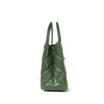 25A Khaki Green Lambskin Quilted Nano Kelly Shopper Aged Gold Hardware - Image 4