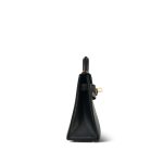 Mini Kelly 20 Noir Chèvre Gold Plated A Stamp - Image 5