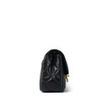 24B Black Lambskin Quilted CC Flap Bag Mini Aged Gold Hardware - Image 4
