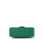 17S Green Chevron Caviar Quilted Mini Rectangular Flap Silver Hardware - Image 8