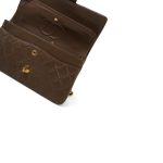 Brown Lambskin Quilted Classic Flap Small Gold Hardware - Image 13
