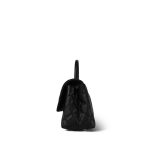 24P Black Caviar Quilted Coco Handle Small Light Gold Hardware - Image 2