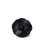 Black Satin/Lambskin Camellia Chain Hand Bag LGHW - Image 2