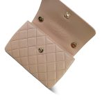 Beige Lambskin Quilted Small Trendy CC Light Gold Hardware - Image 14